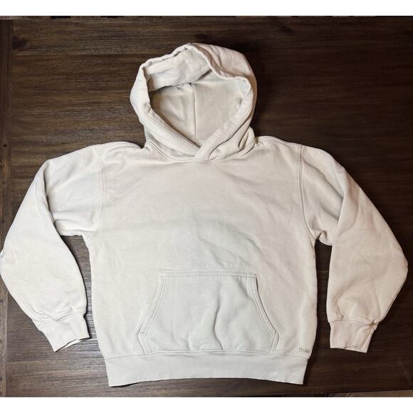 Aritzia Tna Hoodie Women’s Medium Cozy Fleece Perfect Fit Beige Light Oatmeal - Picture 1 of 8